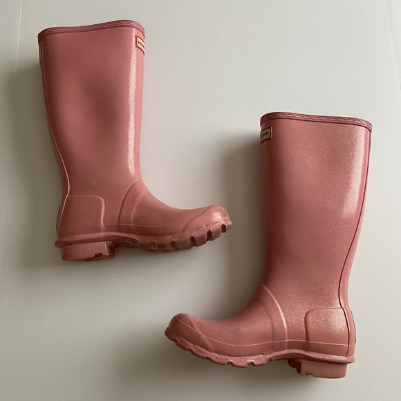 Hunter Kids Blush Pink Boots - Picture 2 of 10